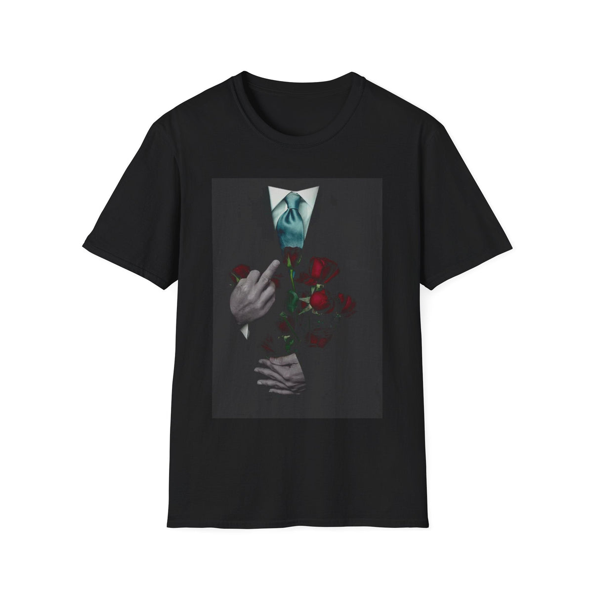 Black Eminem TDOSS Casket T-shirt with rose and casket photo panel print