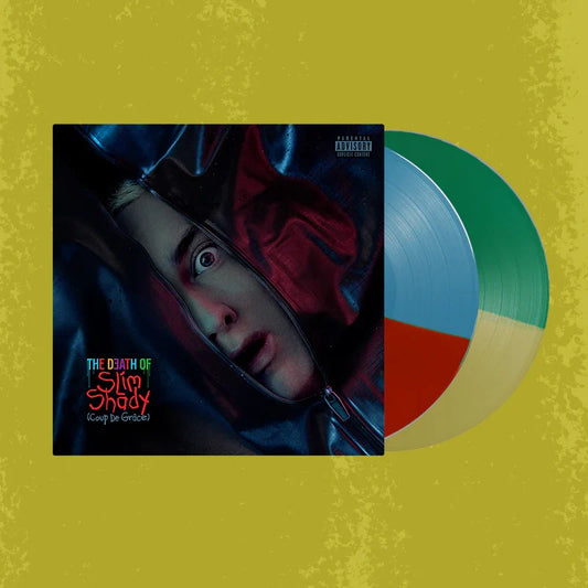 Eminem The Death of Slim Shady Coup de Grace crayon colour vinyl with album sleeve