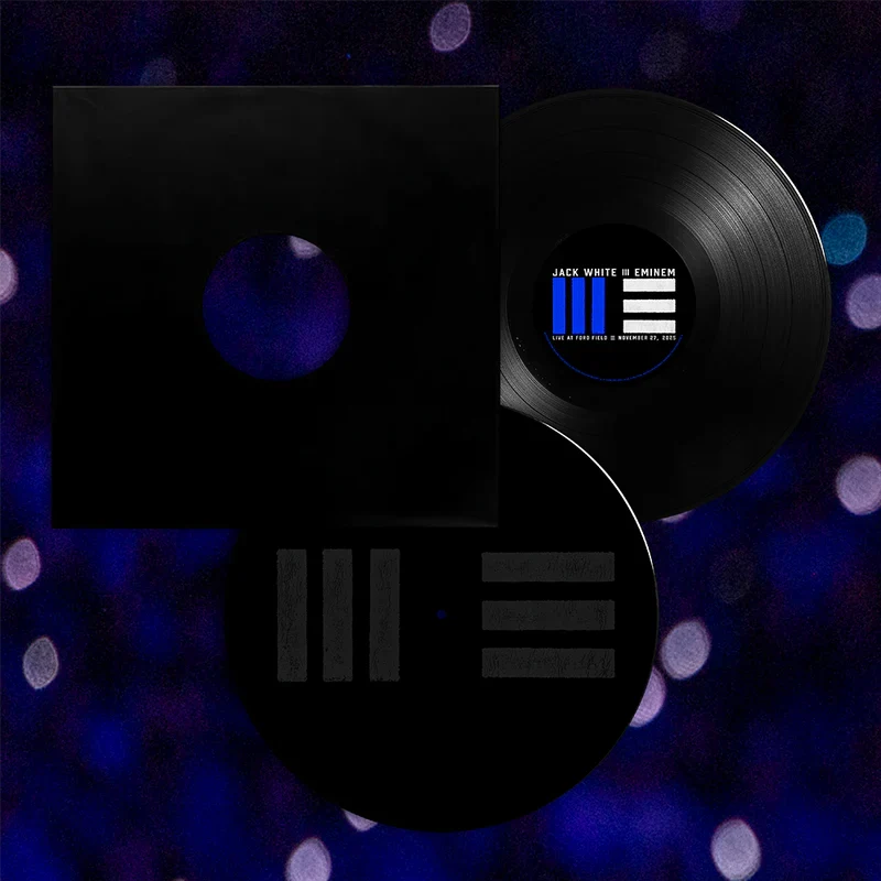 Eminem x Jack White Live at Ford Field 12 inch vinyl with sleeve and black record