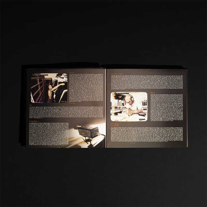 Open booklet from The Eminem Show 20th Anniversary 4LP showing photos and liner notes