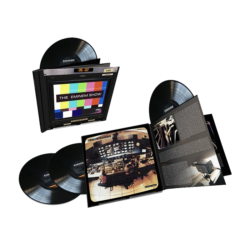 The Eminem Show 20th Anniversary 4LP box set contents with four records and print inserts