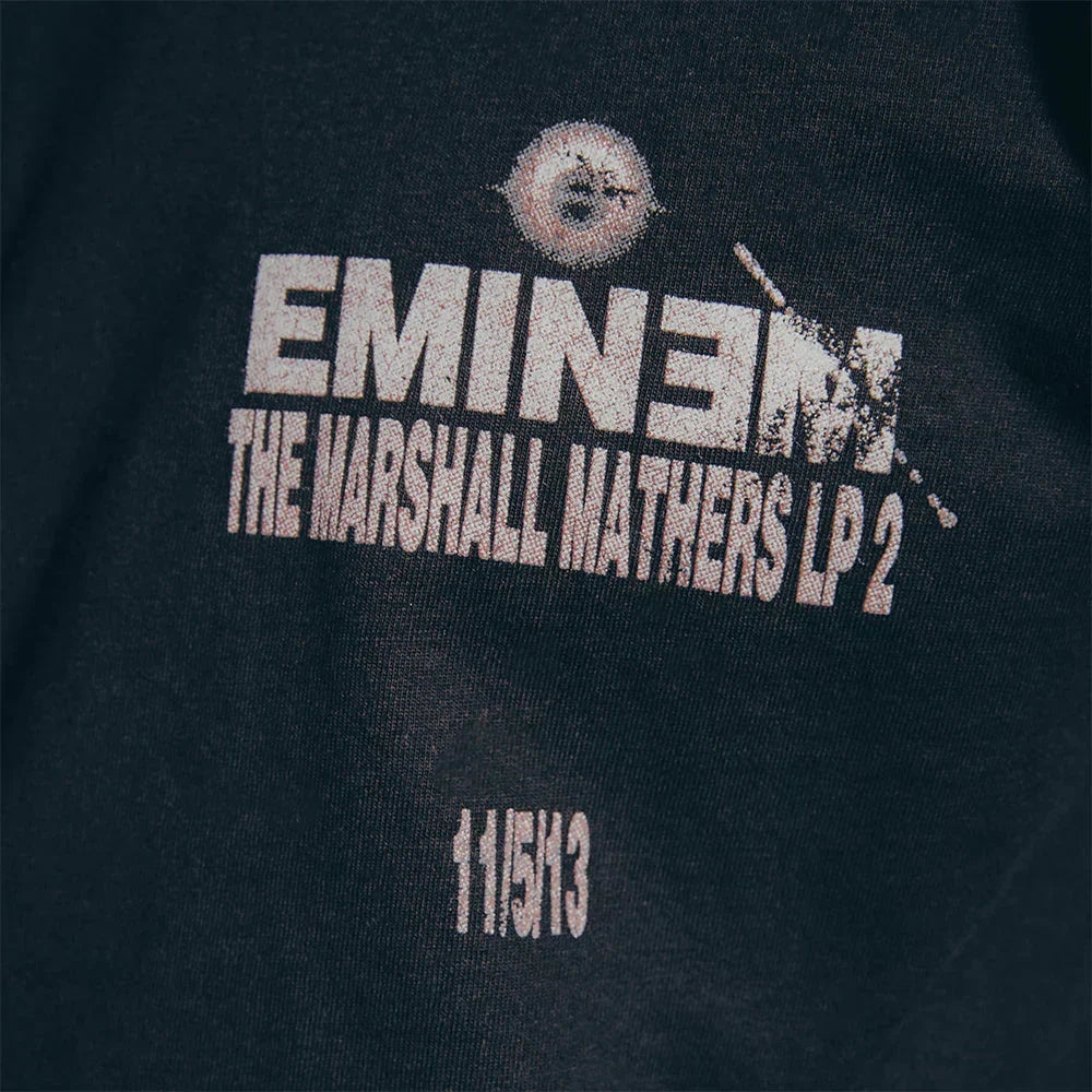 Chest print detail reading Eminem The Marshall Mathers LP 2 with the 11.5.13 date
